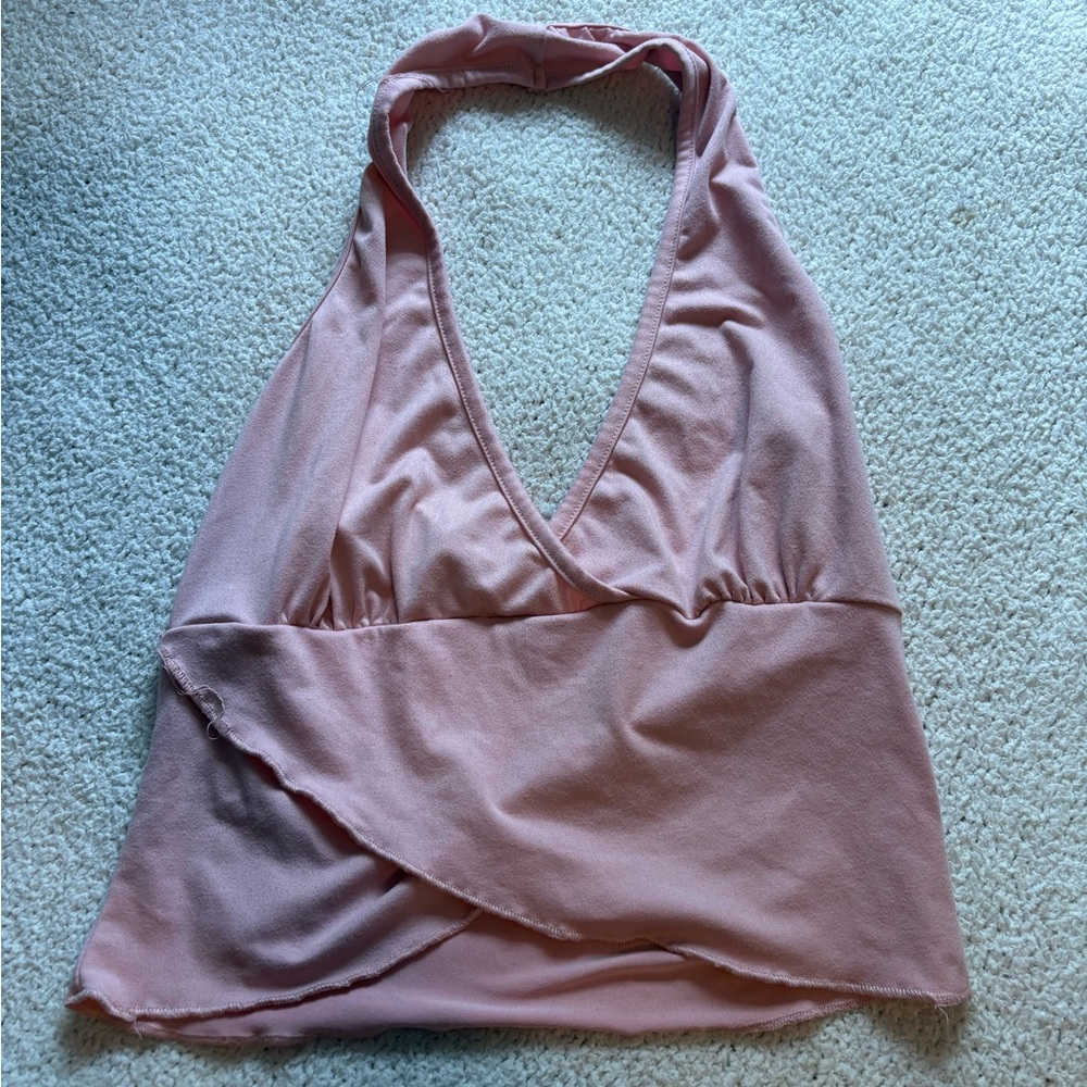 baby pink halter top